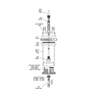 150ml 單層過濾釜，CRS6384-115